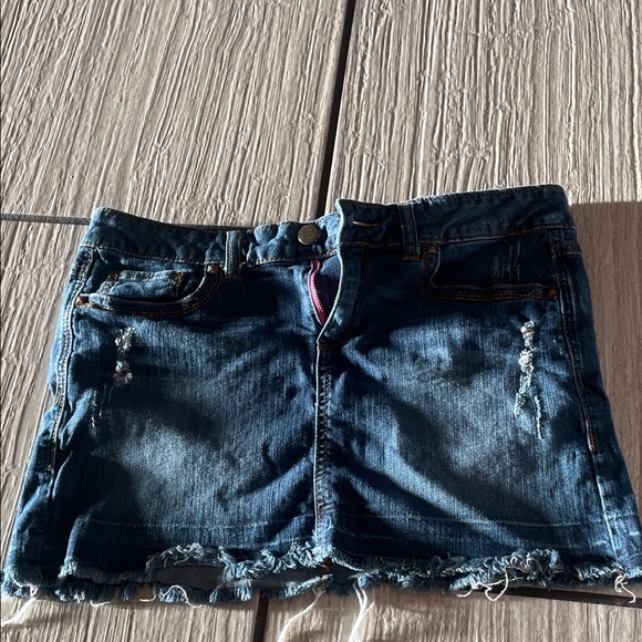 Candie's Blue Denim Skirt with Pink Accents - Picture 1 of 3